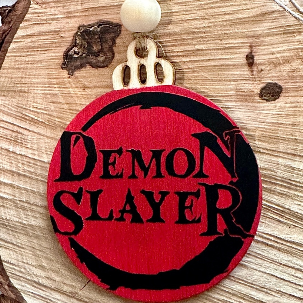 Demon slayer wooden ornament